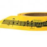 Music Notes on Yellow Washi Tape